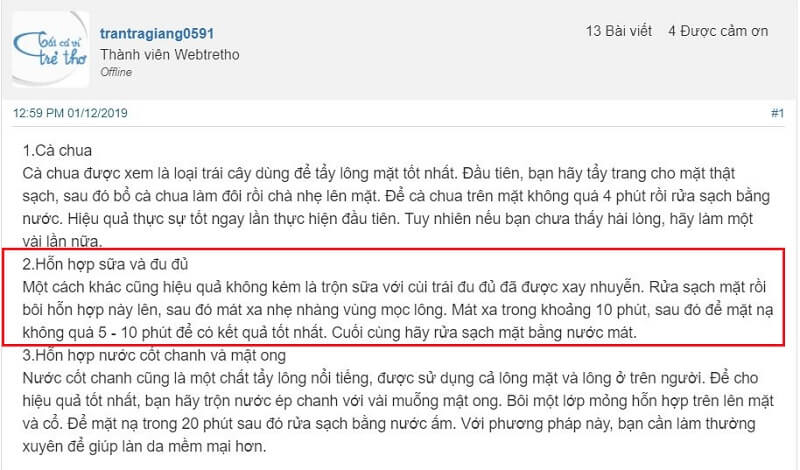 tẩy lông mặt bằng đu đủ, cách tẩy lông mặt bằng đu đủ, cách triệt lông mặt bằng đu đủ, review cách tẩy lông mặt bằng đu đủ webtretho