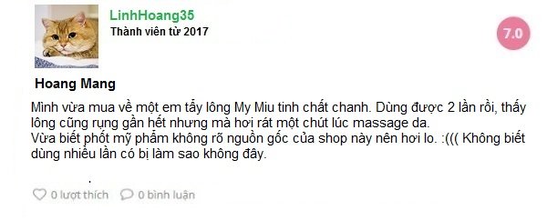 kem my miu, kem triệt lông my miu có tốt không, kem triệt lông my miu, kem tẩy lông my miu