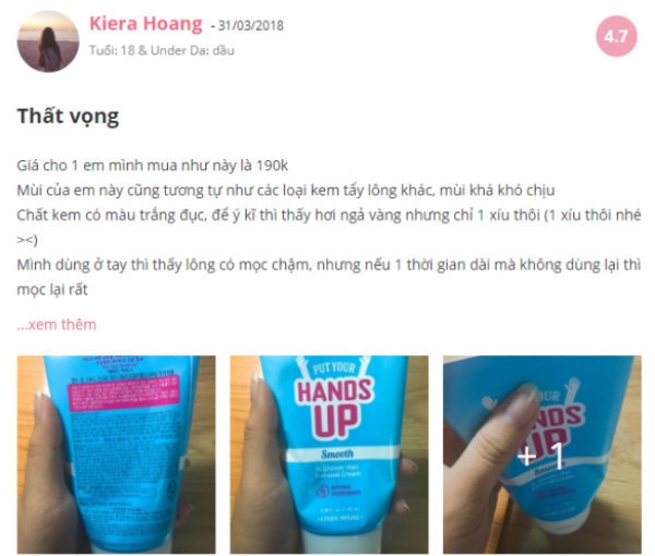 kem tẩy lông etude house review, tẩy lông etude house, kem tẩy lông etude house, kem tẩy lông etude house put your hands up, kem tẩy lông của etude house